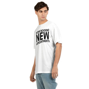 Now Booking New Appointments (White) Men's Tee