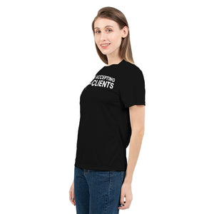 Now Accepting New Clients Design 2 (Black) Women's Tee