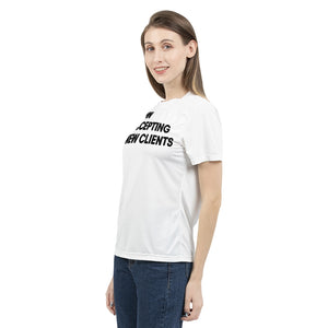 Now Accepting New Clients (White) Women's Tee