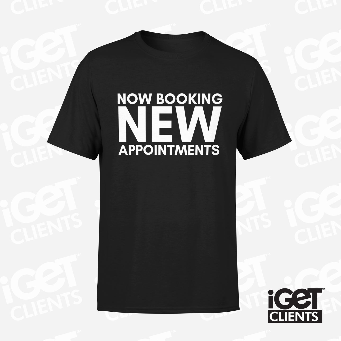 Now Booking New Appointments (Black) Men's Tee
